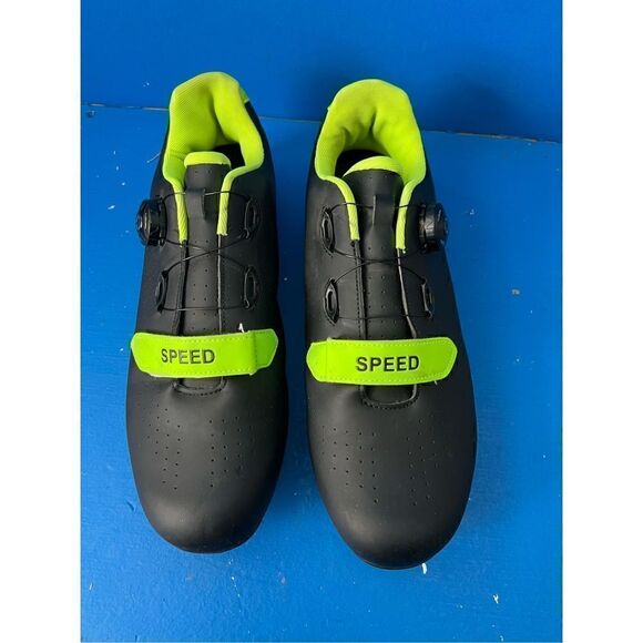 Speed Microtex Unisex Cycling Shoe  Men 9.5  Black Green Neon main image 4